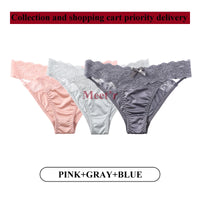 3-Pack Lace G-String Panties – Low-Rise, Breathable Hollow Lace | Women's Underwear Set