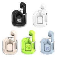 TWS ANC Wireless Earbuds – Hi-Fi Stereo, Transparent Charging Case with Digital Display