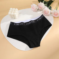 Panties Triangulares de Algodón FINETOO - Tiro Bajo con Realce de Cadera