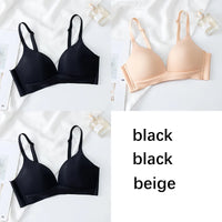 FallSweet 3-Pack Seamless Push-Up Bralette Set | Wireless 3/4 Cup Lingerie
