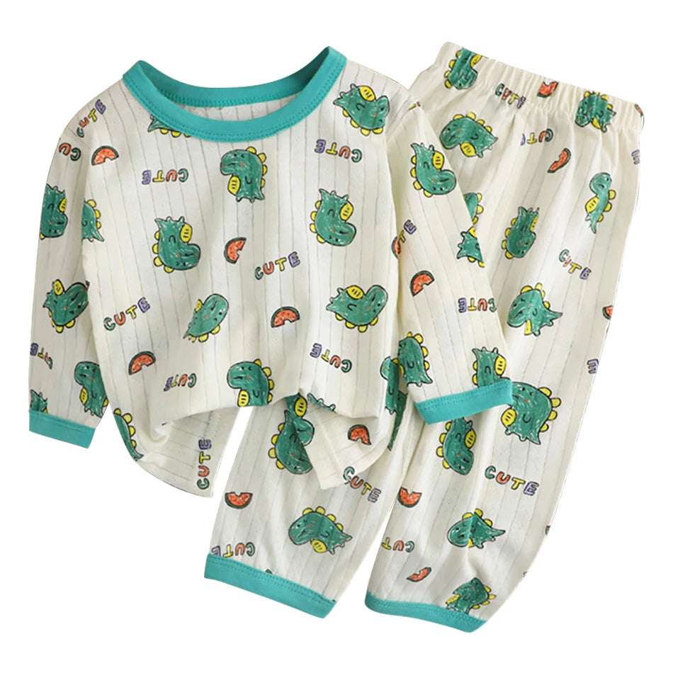 Kids Bear Pajama Set – Cotton Blend Long Sleeve