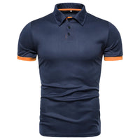 Men's Solid Color Short Sleeve Polo Shirt — Breathable, Everyday Casual