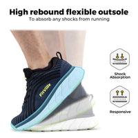 FitVille FlowCore V2 Men's Wide Toe Box Running Shoes | Extra Wide 4E, Cushioned, Non-Slip | Sizes 7–15