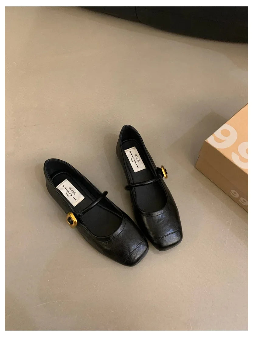 Women's Cute Ballerina Flats - Mary Jane Slip-On Loafers