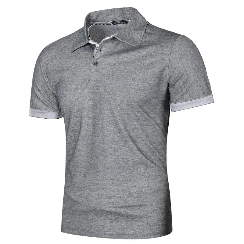 Men's Short Sleeve Polo Shirt – Lightweight Breathable Lapel Tee | Casual Streetwear Summer Top