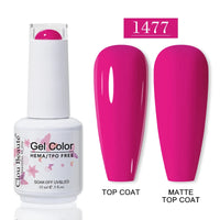 No-Wipe Top Coat & Sticky Base Coat UV Gel Polish — Long-Lasting, MSDS Certified, 15ml