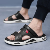 Men's EVA Thick Sole Beach Sandals - Non-Slip Open Toe Summer Slides