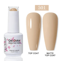 No-Wipe Top Coat & Sticky Base Coat UV Gel Polish — Long-Lasting, MSDS Certified, 15ml