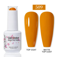 No-Wipe Top Coat & Sticky Base Coat UV Gel Polish — Long-Lasting, MSDS Certified, 15ml