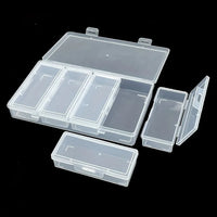 Clear Storage Organizer Box | 4 Adjustable Dividers & Removable Compartments