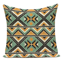 Boho Geometric Printed Throw Pillow Cover | Linen Cotton Cushion Case for Sofa