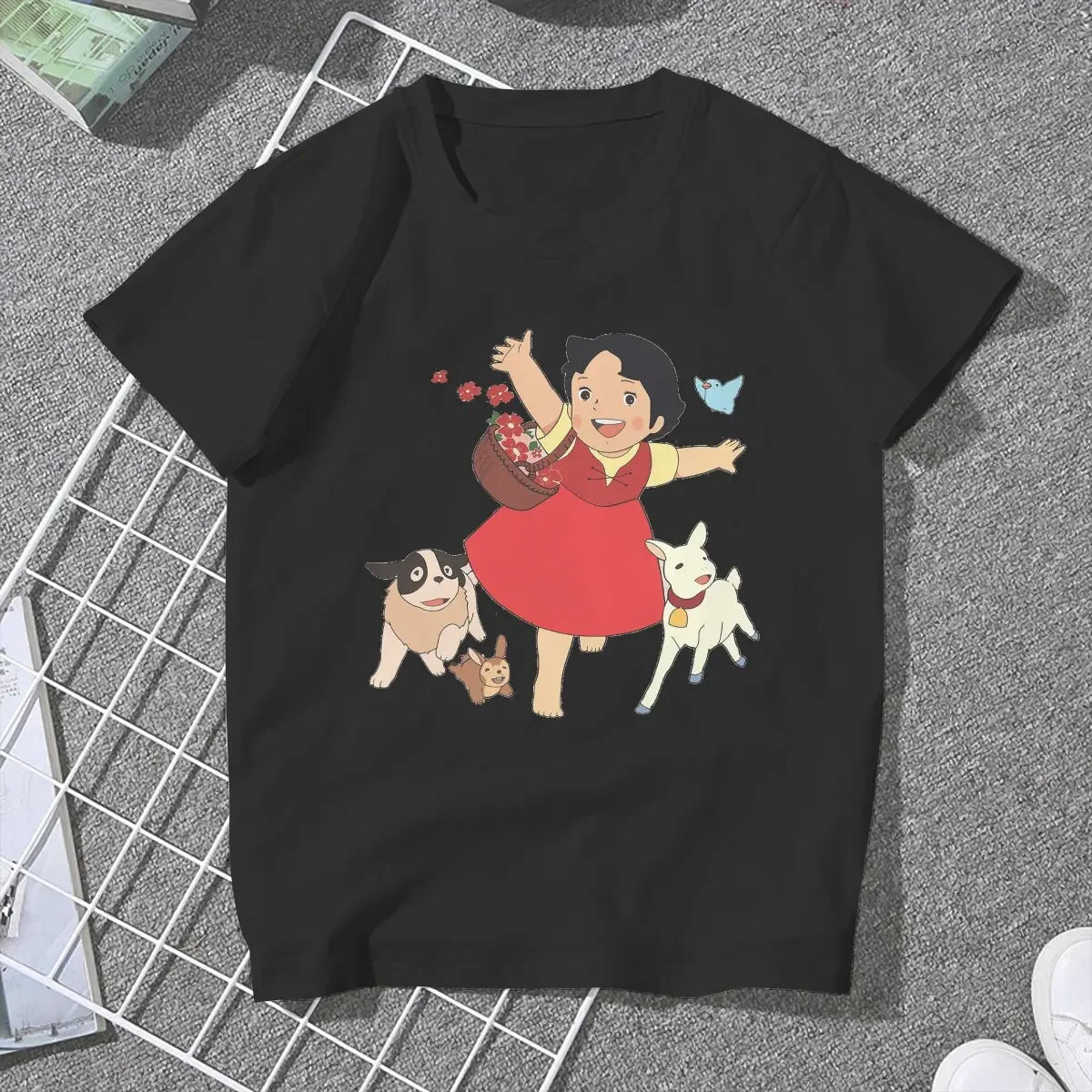 Women's Heidi Cartoon T-Shirt - Cute Casual Summer Tee