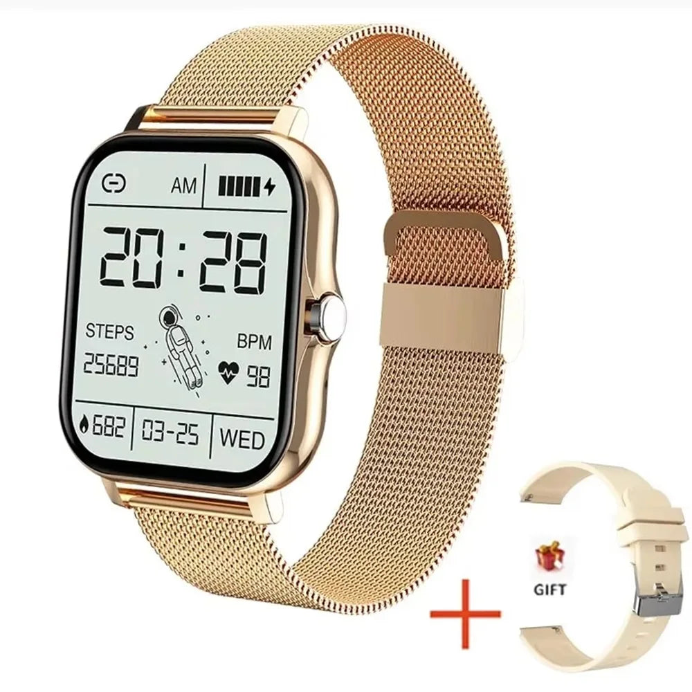 LAXASFIT Fashion Smart Watch | 1.85" AMOLED HD Bluetooth Calling Health Monitor 100+ Watch Faces for Men & Women