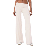 Casual Wide Leg Sweatpants for Women Fold Over Low Rise Flare Yoga Lounge Pants Back to School Clothes for Teen Girls Outfits