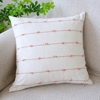 Modern Striped Cotton Linen Cushion Cover 45x45cm | Jacquard Sofa Pillow Case