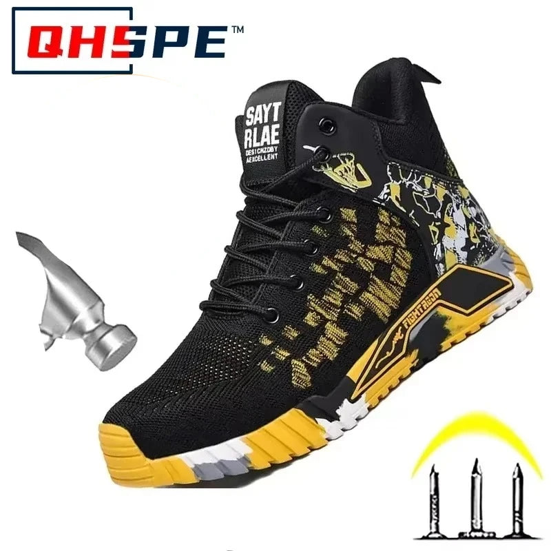 Men's Steel Toe Safety Shoes - Puncture-Proof Work Sneakers