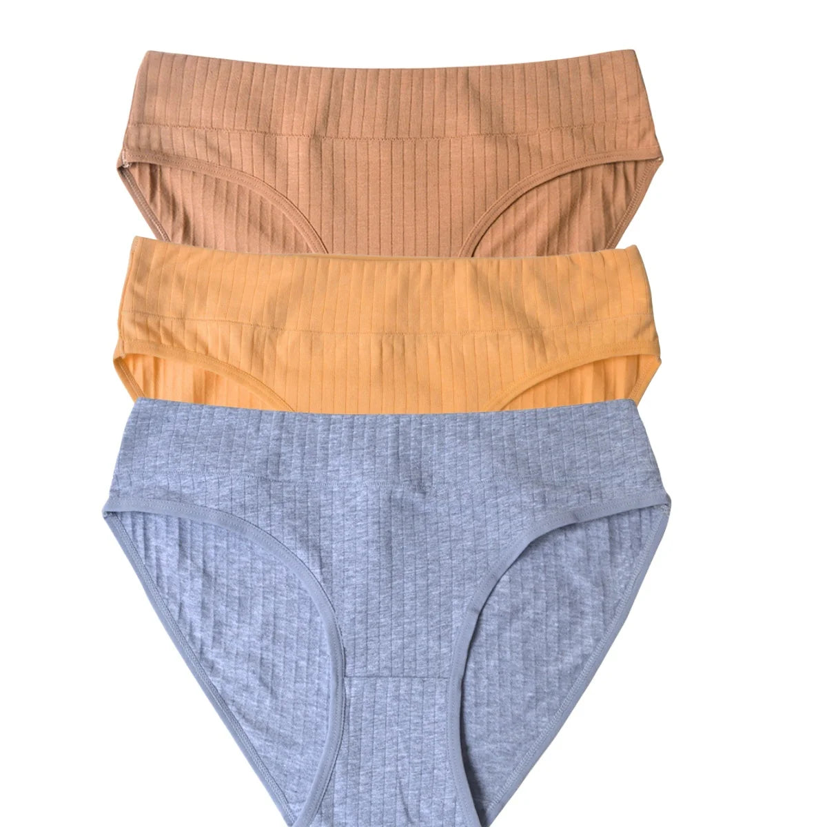 Set de 3 Panties de Algodón - Ropa Interior de Talle Bajo M-XL
