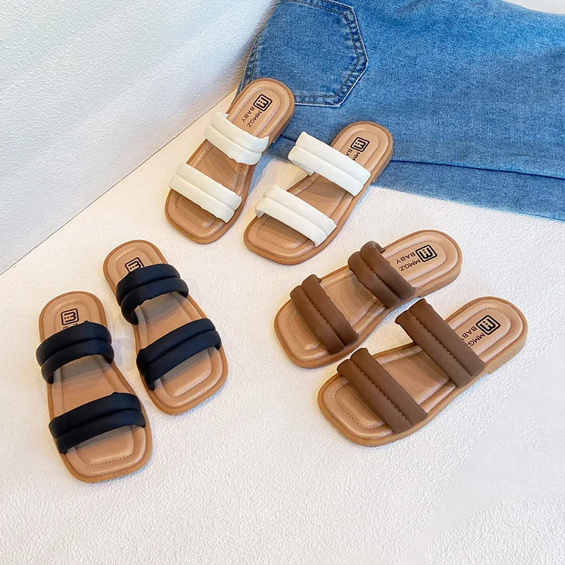 Girls Summer Sandals - Anti-Slip Soft Sole Open-Toe Slippers