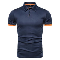 Men's Solid Color Short Sleeve Polo Shirt — Breathable, Everyday Casual