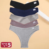 Set de 5 Panties de Algodón Hipoalergénico para Mujer