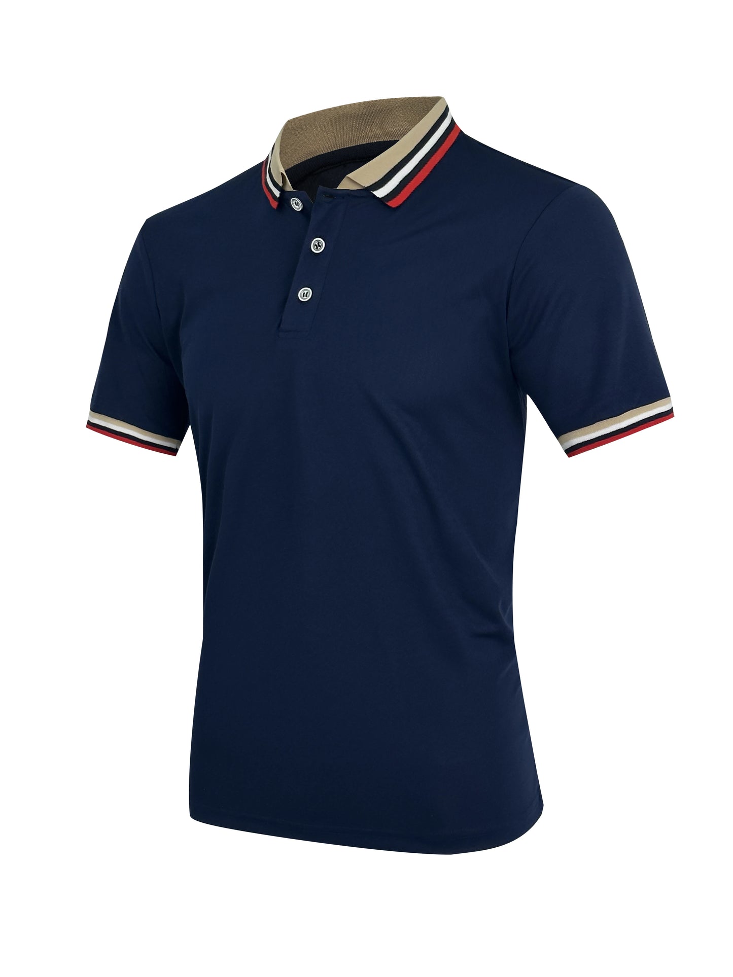 Striped Business Casual Polo Shirt | Men’s Breathable Short Sleeve Top | EU S–XXL