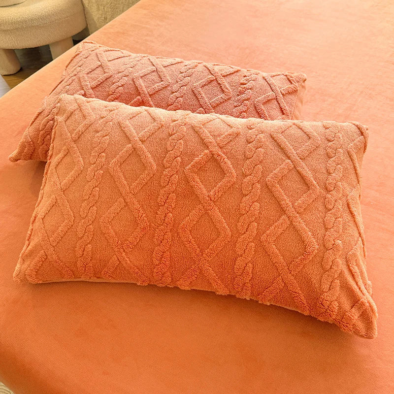 Velvet Geometric Pillowcase 48x74cm | 500TC Soft Twill Pillow Cover