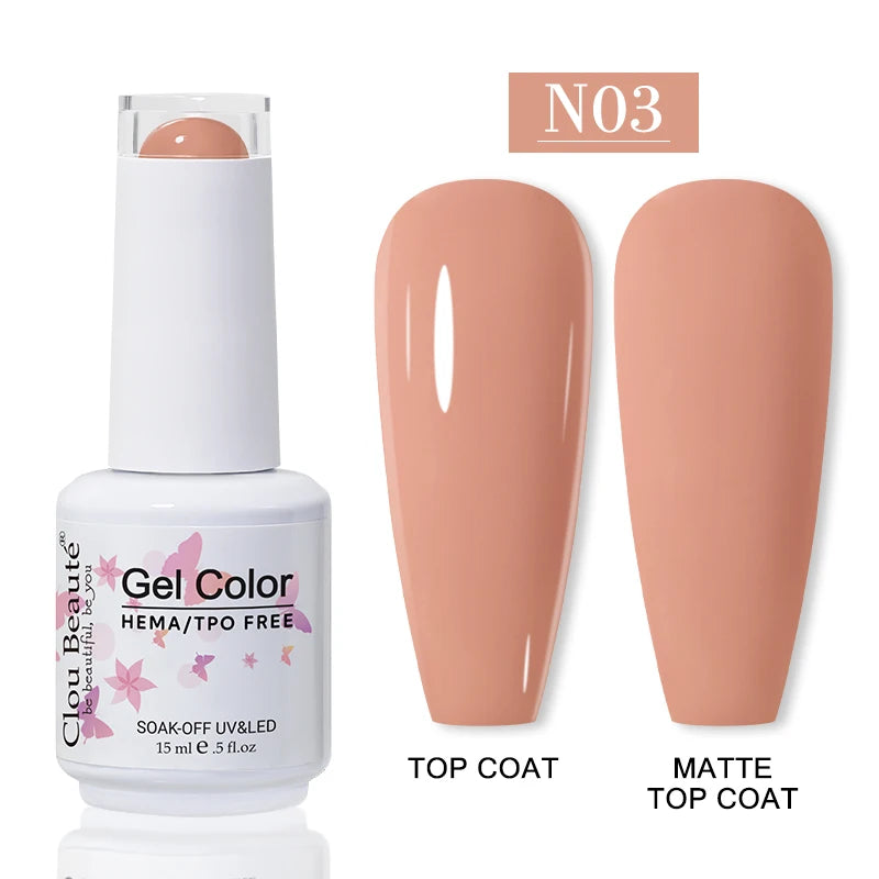 No-Wipe Top Coat & Sticky Base Coat UV Gel Polish — Long-Lasting, MSDS Certified, 15ml