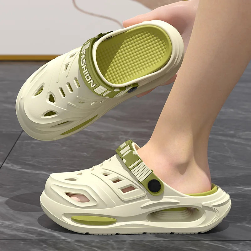 Smile Platform Slides - Thick Sole Cushioned Sandals with Removable Insoles