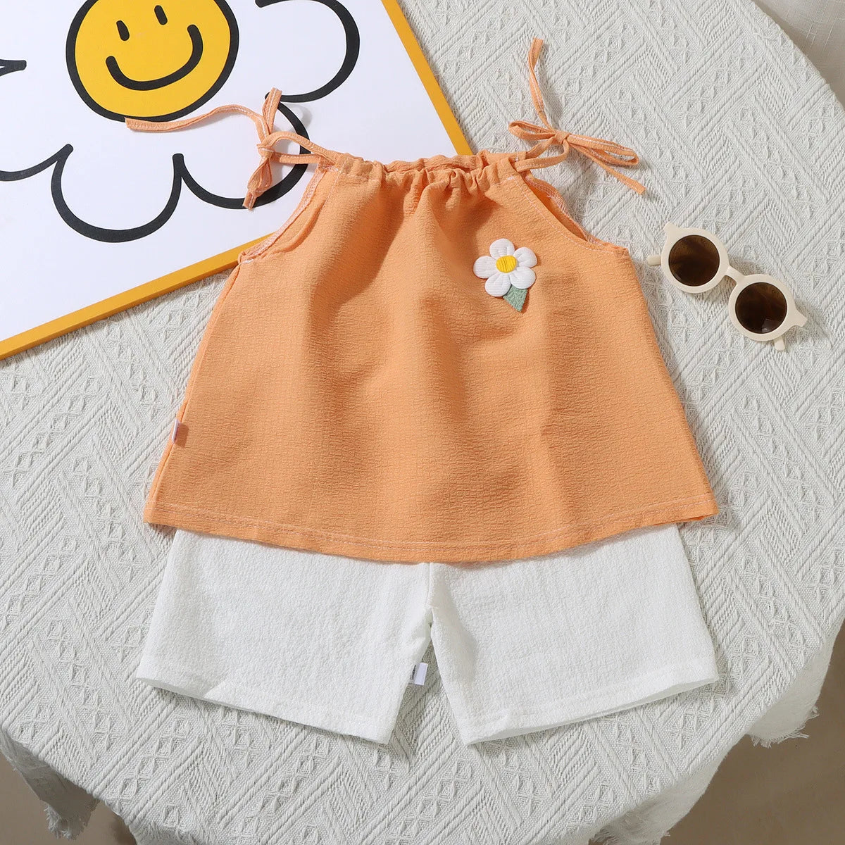 Girls Summer Two-Piece T-Shirt & Shorts Set, 4–6 Years