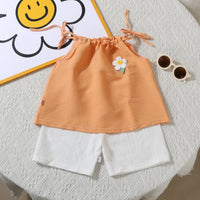 Girls Summer Two-Piece T-Shirt & Shorts Set, 4–6 Years