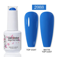 No-Wipe Top Coat & Sticky Base Coat UV Gel Polish — Long-Lasting, MSDS Certified, 15ml
