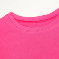Girls 100% Cotton Flower Print T-Shirt | Sizes 2–14 Years | Pink & White