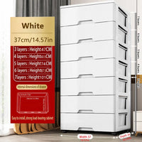 Rolling Drawer Storage Cabinet with Wheels | 3–7 Layer Dustproof Organizer Wardrobe