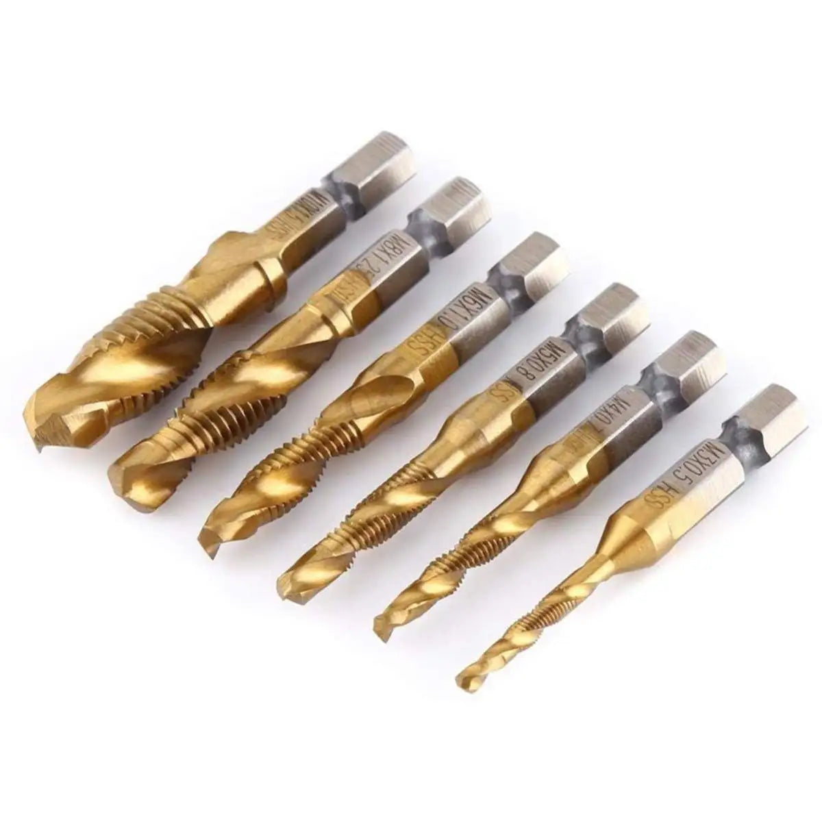 HSS Titanium Metric Tap Drill Bits Set | M3–M10 Thread Taps