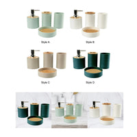 4-Piece Bathroom Accessories Set | Soap Dispenser, Toothbrush Holder, Cup & Soap Dish