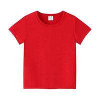 Kids Unisex 100% Cotton Short Sleeve T-Shirt | Solid Colors | Ages 2–12