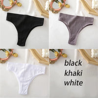 Set de 3 panties sin costuras de talle alto para mujer