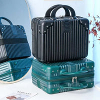 Hot Cosmetic Box 14 inch Mini Travel Suitcase Cosmetic Box Hand Luggage Organizer Makeup Case Small Password Box Boarding Case