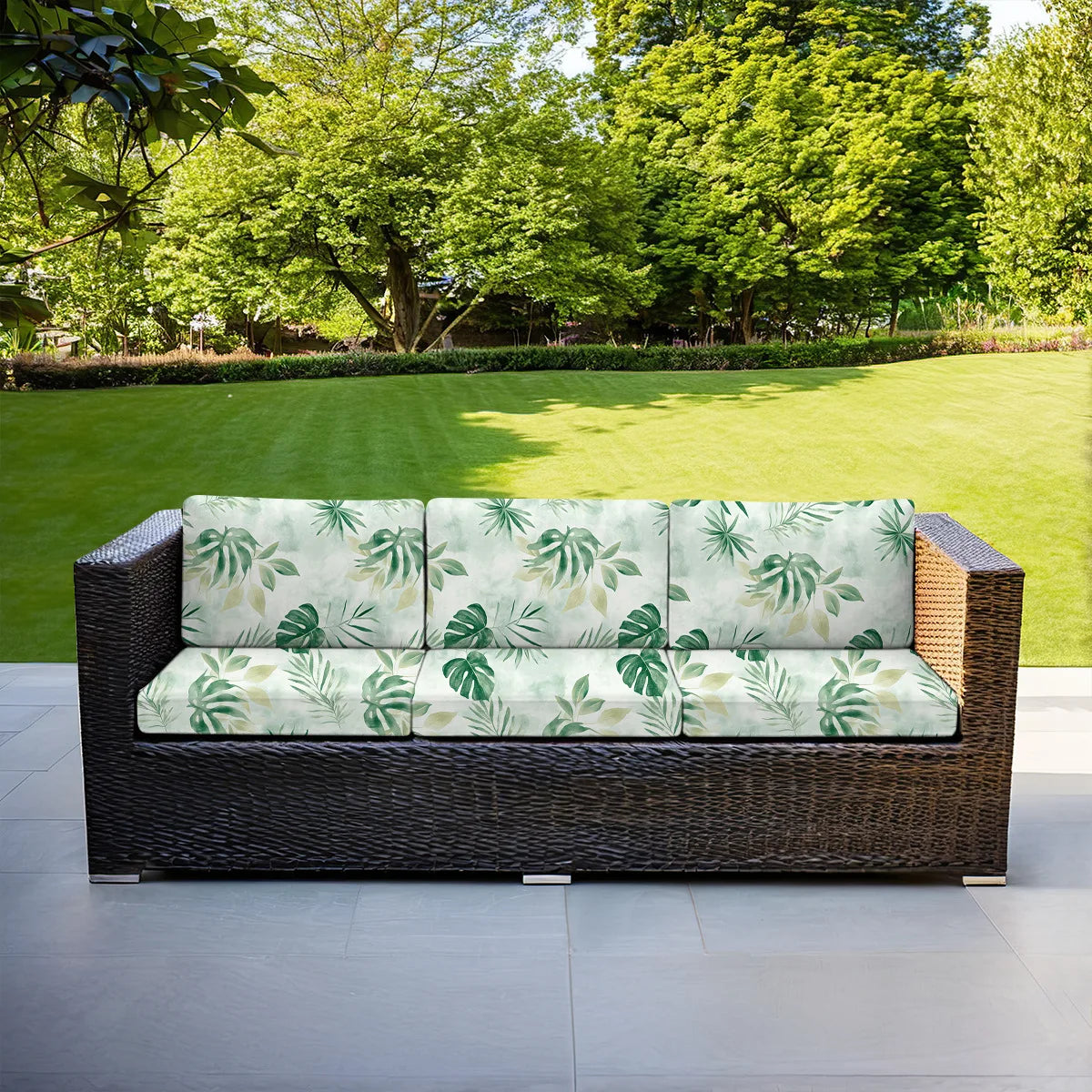 Tropical Print Waterproof Sofa Cushion Covers – Non-Slip Furniture Protectors
