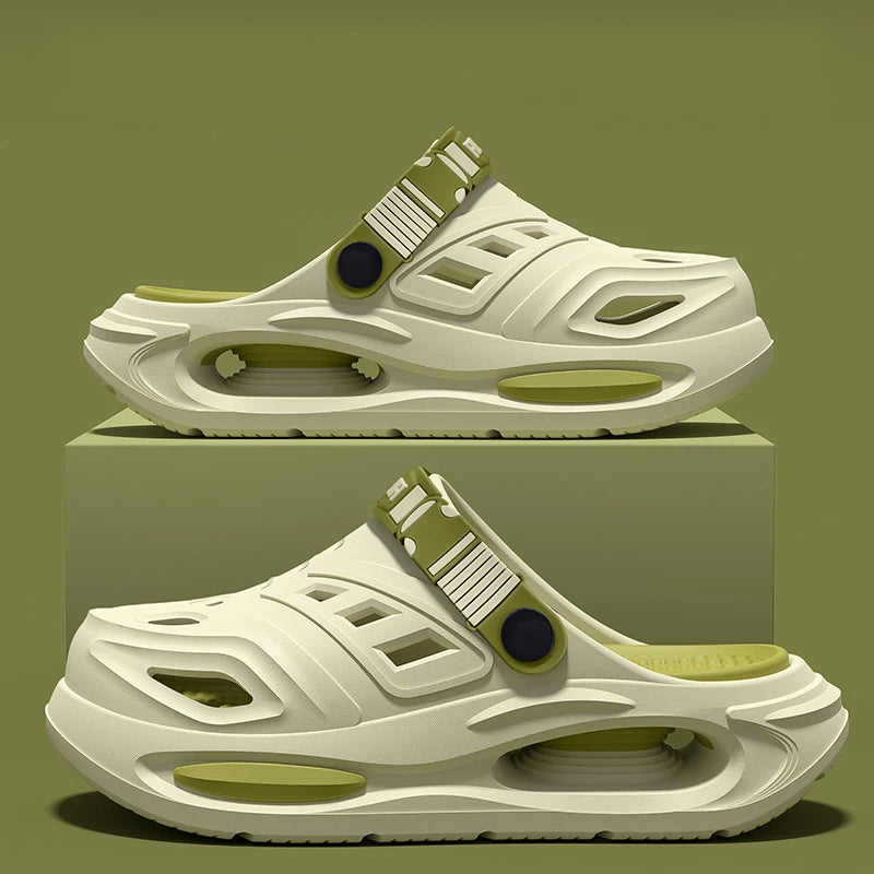 Smile Platform Slides - Thick Sole Cushioned Sandals with Removable Insoles
