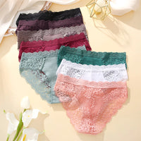 Set 4 Panties Sexy de Encaje con Transparencias - Lencería Elegante