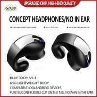 OWS Bluetooth 5.3 Ear Hook Earphone | IPX5 Waterproof HiFi Wireless Headset with Mic