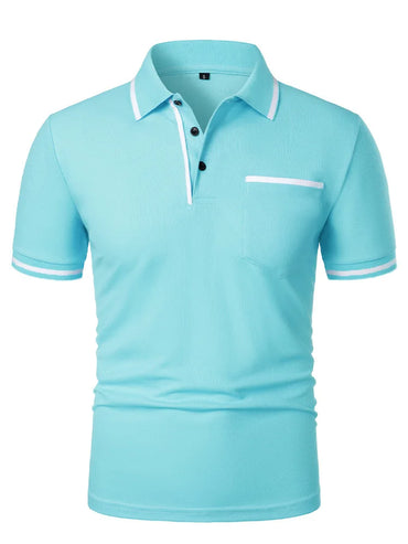 Men's Performance Polo Shirt — CoolMax Quick-Dry, Zipper Pocket & Breathable Mesh