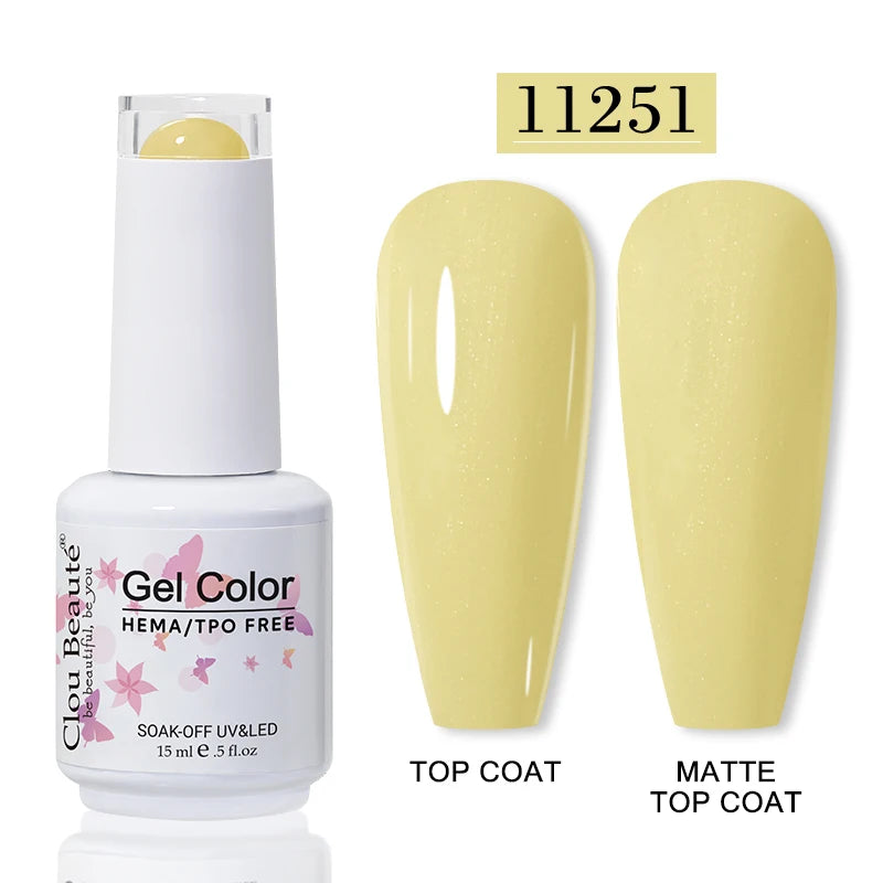 No-Wipe Top Coat & Sticky Base Coat UV Gel Polish — Long-Lasting, MSDS Certified, 15ml