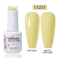 No-Wipe Top Coat & Sticky Base Coat UV Gel Polish — Long-Lasting, MSDS Certified, 15ml