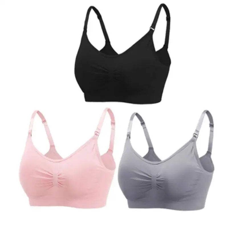 Nursing Bras for Breastfeeding Women – 3-Pack Seamless Maternity Bra (S–4XL)