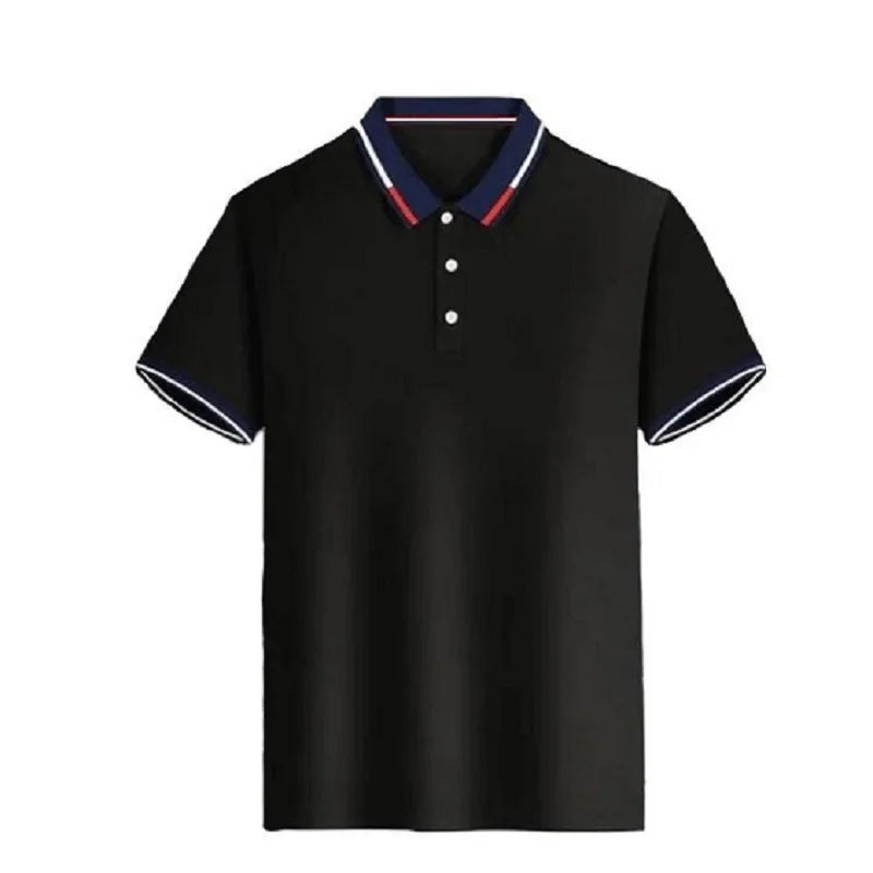 Contrast Color Striped Polo Shirt | Men’s Casual Short Sleeve Summer Top