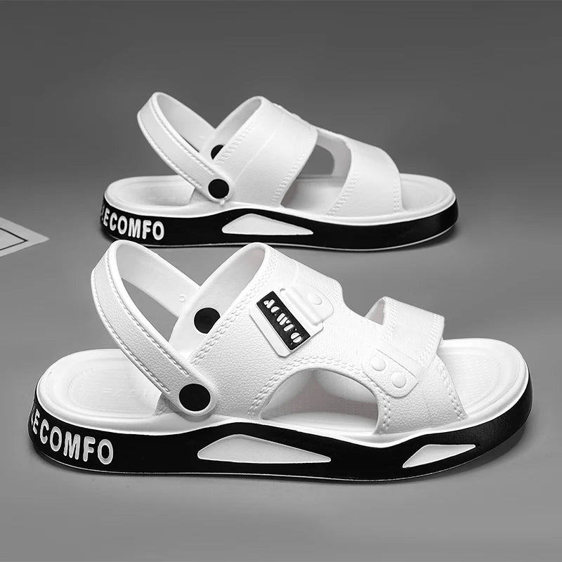 Men's EVA Thick Sole Beach Sandals - Non-Slip Open Toe Summer Slides