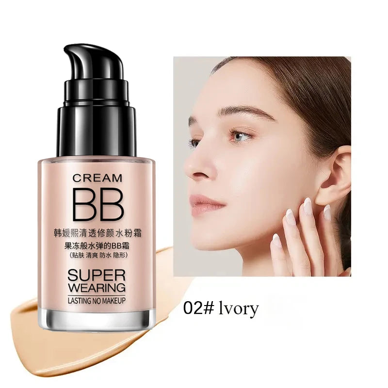 BB Foundation Cream — Moisturizing, Waterproof, Full Coverage, Natural Finish