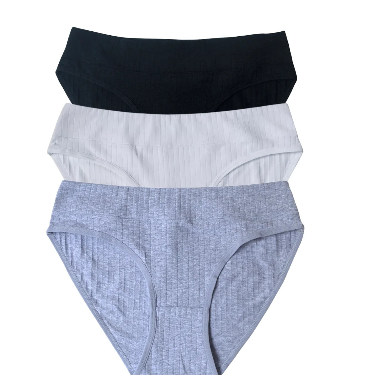 Set de 3 Panties de Algodón - Ropa Interior de Talle Bajo M-XL